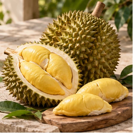 Ilustrasi durian dalam katalog Java in Paradise